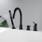 Kibi Circular Deck Mounted Bathtub Faucet with Hand Shower, Matte Black KTF3101MB - alternate 9